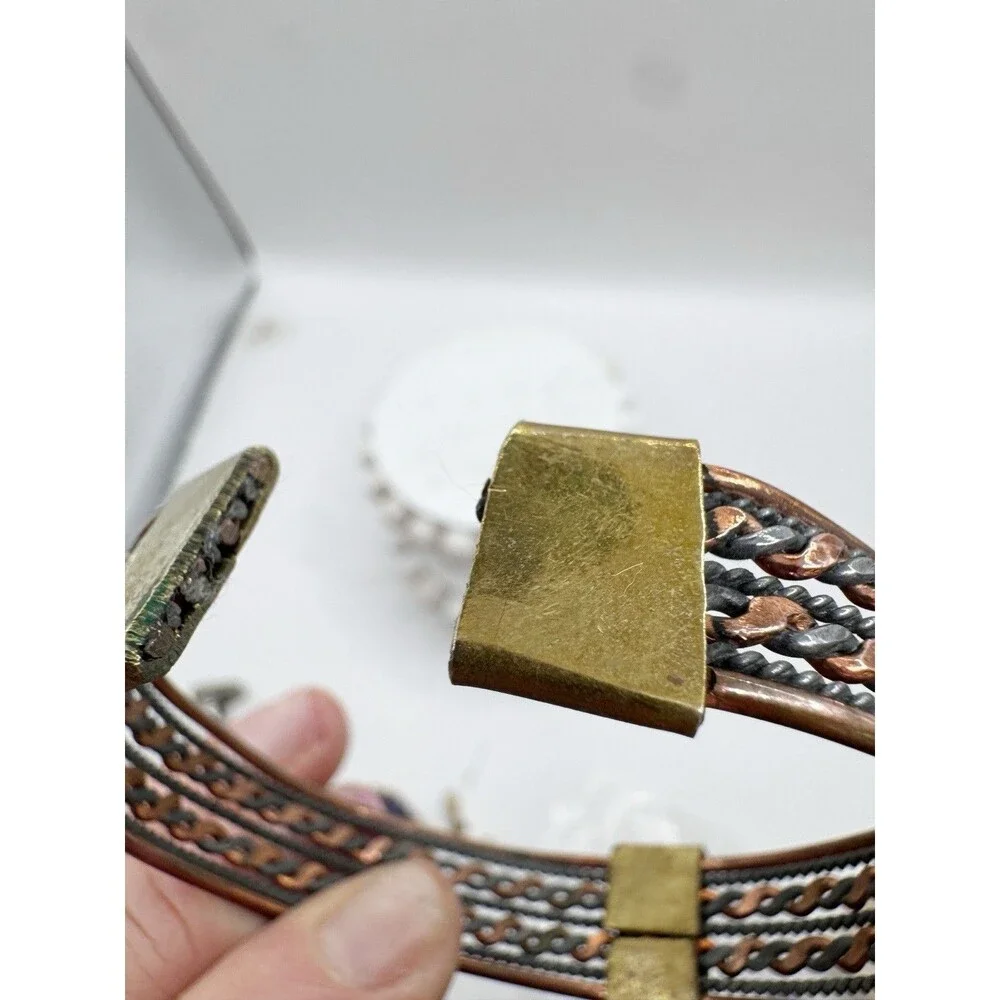 Vintage Mixed Metal Twisted Cuff Bracelet